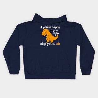 T-Rex clap your hands Kids Hoodie